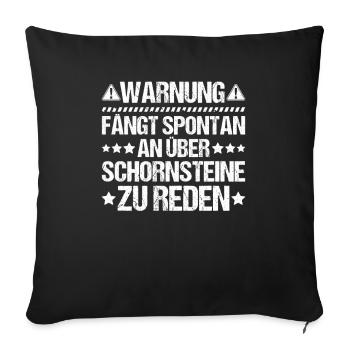 Schornsteinfeger Kaminkehrer Ramoneur - Housse de coussin décorative 45 x 45 cm - noir - Devant