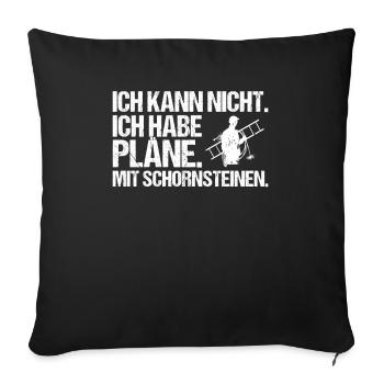 Schornsteinfeger Kaminkehrer Chimney Sweep - Sofakissenbezug 45 x 45 cm - Schwarz - Vorne