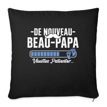 Nouveau Beau Papa Cadeau Père Cool - Housse de coussin décorative 45 x 45 cm - noir - Devant