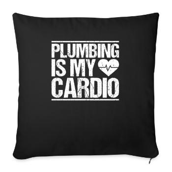 Plant mechanic plumber plumber sanitary heating - Sofa pillowcase 17,3'' x 17,3'' (45 x 45 cm) - black - Front