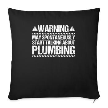 Plant mechanic plumber plumber sanitary heating - Sofa pillowcase 17,3'' x 17,3'' (45 x 45 cm) - black - Front