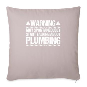 Plant mechanic plumber plumber sanitary heating - Sofa pillowcase 17,3'' x 17,3'' (45 x 45 cm) - light taupe - Front