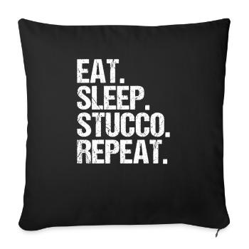 Stuckateur Plasterer Stukkateur Gipser Verputzer - Sofa pillowcase 17,3'' x 17,3'' (45 x 45 cm) - black - Front
