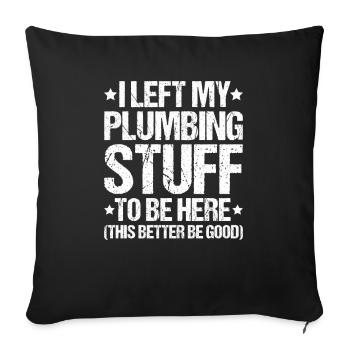 Plant mechanic plumber plumber sanitary heating - Sofa pillowcase 17,3'' x 17,3'' (45 x 45 cm) - black - Front