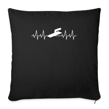 Stuckateur Plasterer Stukkateur Gipser Verputzer - Sofa pillowcase 17,3'' x 17,3'' (45 x 45 cm) - black - Front