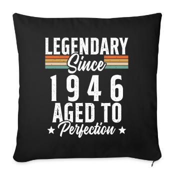 Legendary since 1946 - Sofa pillowcase 17,3'' x 17,3'' (45 x 45 cm) - black - Front