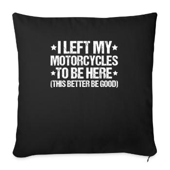 Ingénieur mécatronique à deux roues Mécanicien Moto - Housse de coussin décorative 45 x 45 cm - noir - Devant