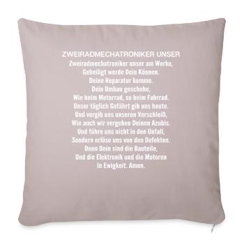 Zweiradmechatroniker Motorrad Motorcycle Mechanic - Sofakissenbezug 45 x 45 cm - helles Taupe - Vorne