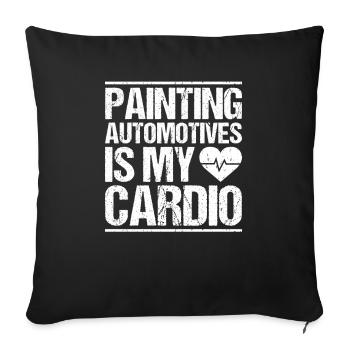Peintre de véhicules Peintre automobile - Housse de coussin décorative 45 x 45 cm - noir - Devant