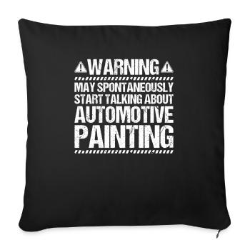 Peintre de véhicules Peintre automobile - Housse de coussin décorative 45 x 45 cm - noir - Devant