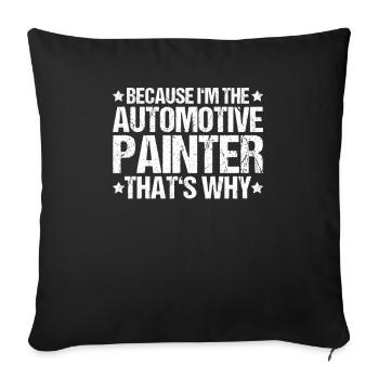 Peintre de véhicules Peintre automobile - Housse de coussin décorative 45 x 45 cm - noir - Devant