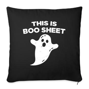 Here is the Boo Halloween Humor sheet - Sofa pillowcase 17,3'' x 17,3'' (45 x 45 cm) - black - Front