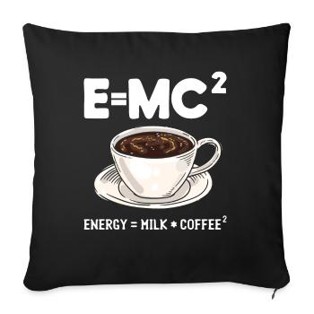 Scientific Humor Student Physicist Coffee - Sofa pillowcase 17,3'' x 17,3'' (45 x 45 cm) - black - Front