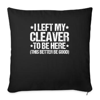 Boucher boucher boucher - Housse de coussin décorative 45 x 45 cm - noir - Devant
