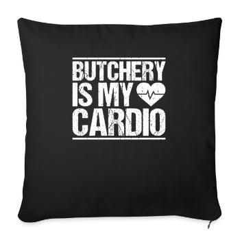 Butcher Butcher Butcher - Sofa pillowcase 17,3'' x 17,3'' (45 x 45 cm) - black - Front