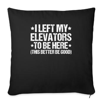 Elevator Fitter Elevator Mechanic Elevator Mechanic - Sofa pillowcase 17,3'' x 17,3'' (45 x 45 cm) - black - Front