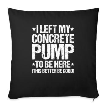 Concrete Worker Reinforced Concrete Worker - Sofa pillowcase 17,3'' x 17,3'' (45 x 45 cm) - black - Front