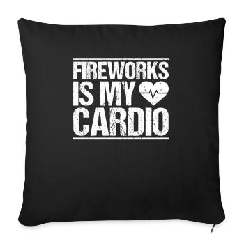 Pyrotechnicien Feux d'artifice Pyrotechnie Pyrotechnicien - Housse de coussin décorative 45 x 45 cm - noir - Devant