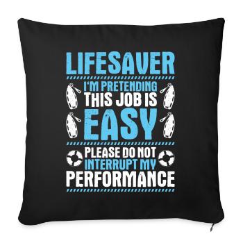 Lifeguard Water Rescue Lifesaver - Sofa pillowcase 17,3'' x 17,3'' (45 x 45 cm) - black - Front