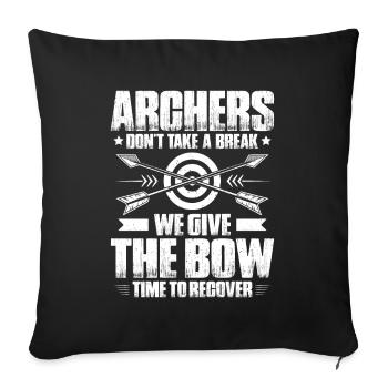Archer Archery Bow Archer Archery - Sofa pillowcase 17,3'' x 17,3'' (45 x 45 cm) - black - Front