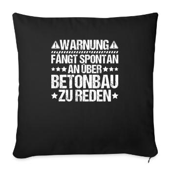 Concrete Worker Reinforced Concrete Worker Concrete Worker - Sofa pillowcase 17,3'' x 17,3'' (45 x 45 cm) - black - Front