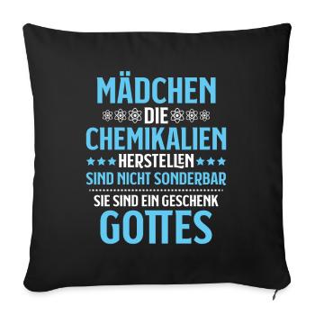 Chemical Technician Chemical Chemical Industry - Sofa pillowcase 17,3'' x 17,3'' (45 x 45 cm) - black - Front