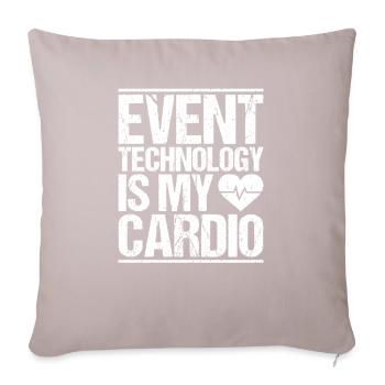 Veranstaltungstechniker Event Technician - Sofa pillowcase 17,3'' x 17,3'' (45 x 45 cm) - light taupe - Front