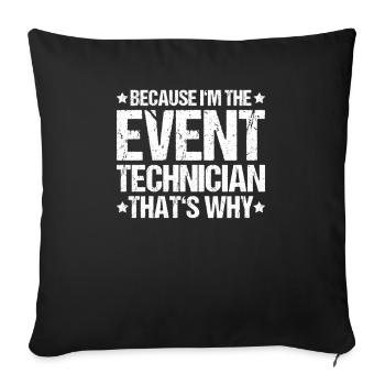 Veranstaltungstechniker Technicien événementiel - Housse de coussin décorative 45 x 45 cm - noir - Devant