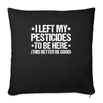 Exterminateur de lutte antiparasitaire Exterminateur - Housse de coussin décorative 45 x 45 cm - noir - Devant