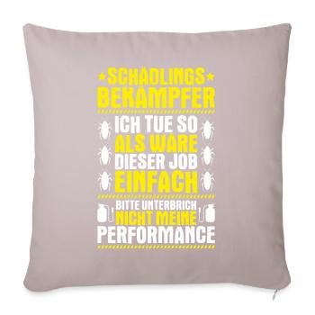 Schädlingsbekämpfer Kammerjäger Exterminator - Sofakissenbezug 45 x 45 cm - helles Taupe - Vorne