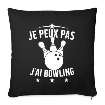 Je Peux Pas J'ai Bowling - Housse de coussin décorative 45 x 45 cm - noir - Devant