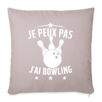 Je Peux Pas J'ai Bowling - Housse de coussin décorative 45 x 45 cm - taupe clair - Devant