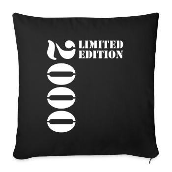 2000 Limited Edition Birthday Gift Wife Husband - Sofa pillowcase 17,3'' x 17,3'' (45 x 45 cm) - black - Front