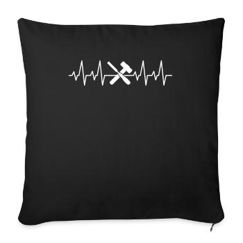 Steinmetz Steinbildhauer Stonemason Stone Mason - Sofa pillowcase 17,3'' x 17,3'' (45 x 45 cm) - black - Front