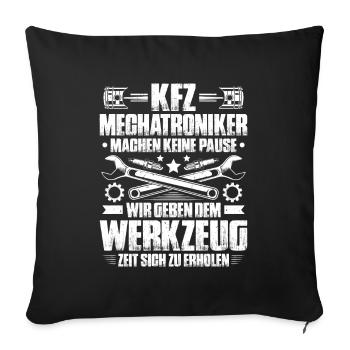 KFZ-Mechatroniker Car Mechanic Auto Mechanic - Sofakissenbezug 45 x 45 cm - Schwarz - Vorne