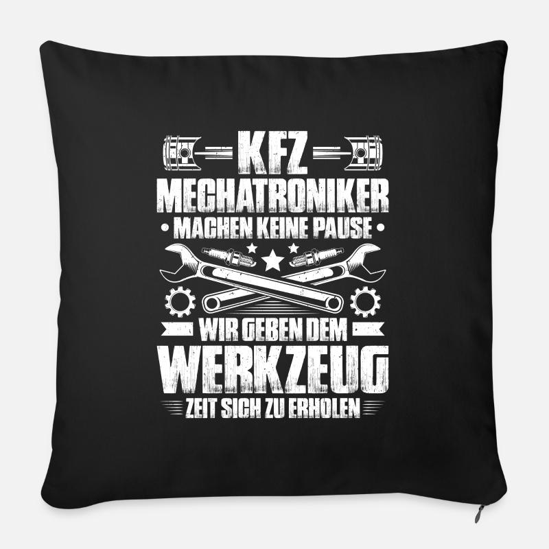 KFZ-Mechatroniker Car Mechanic Auto Mechanic - Sofakissenbezug 45 x 45 cm - Schwarz
