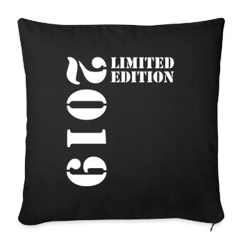 2019 Édition Limitée Anniversaire Cadeau Décoration - Housse de coussin décorative 45 x 45 cm - noir - Devant