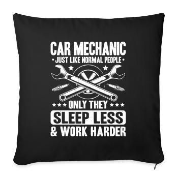 KFZ-Mechatroniker Car Mechanic Auto Mechanic - Sofakissenbezug 45 x 45 cm - Schwarz - Vorne