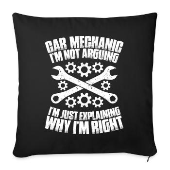 Ingénieur en mécatronique automobile Mécanicien automobile Mécanicien automobile - Housse de coussin décorative 45 x 45 cm - noir - Devant