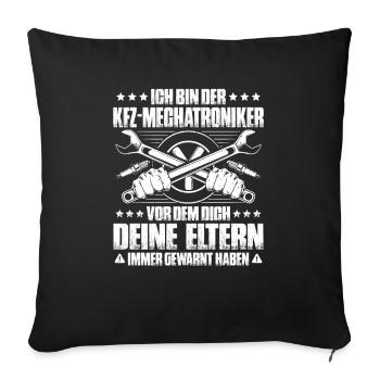 KFZ-Mechatroniker Car Mechanic Auto Mechanic - Sofakissenbezug 45 x 45 cm - Schwarz - Vorne