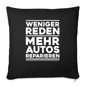 KFZ-Mechatroniker Car Mechanic Auto Mechanic - Sofakissenbezug 45 x 45 cm - Schwarz - Vorne