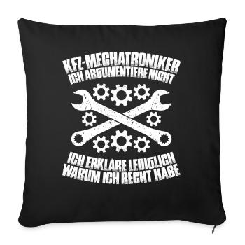 KFZ-Mechatroniker Car Mechanic Auto Mechanic - Sofakissenbezug 45 x 45 cm - Schwarz - Vorne