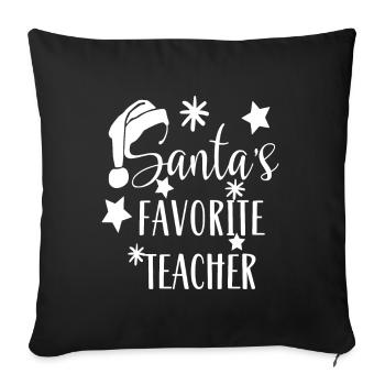 Le favori du Père Noël - Housse de coussin décorative 45 x 45 cm - noir - Devant