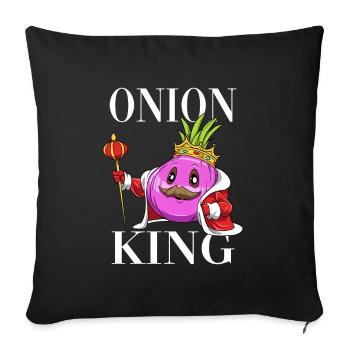 Onion King - Sofakissenbezug 45 x 45 cm - Schwarz - Vorne