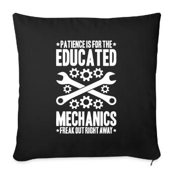 Mécanicien Mécanicien Mécanicien - Housse de coussin décorative 45 x 45 cm - noir - Devant