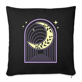 Crescent Pastel Goth Moon Witchy - Sofa pillowcase 17,3'' x 17,3'' (45 x 45 cm) - black - Front