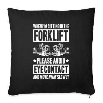 Staplerfahrer Gabelstaplerfahrer Forklift Operator - Sofakissenbezug 45 x 45 cm - Schwarz - Vorne