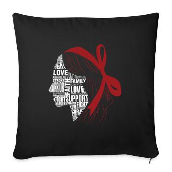 Women Head - Sofakissenbezug 45 x 45 cm - Schwarz - Vorne