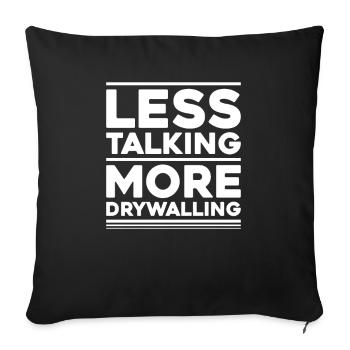 Installateur de cloisons sèches Drywaller - Housse de coussin décorative 45 x 45 cm - noir - Devant