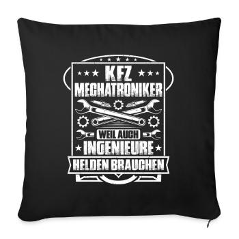 KFZ-Mechatroniker Car Mechanic Auto Mechanic - Sofakissenbezug 45 x 45 cm - Schwarz - Vorne